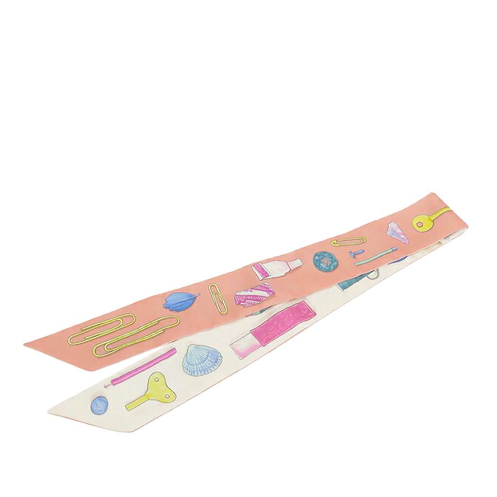 Hermès In The Pocket Silk Twilly Scarf - Back view