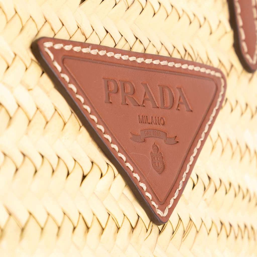 Prada Large Palmitto Vitello Basket Tote - Side view