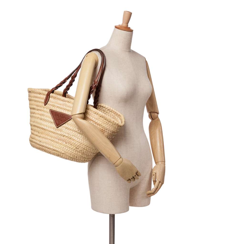 Prada Large Palmitto Vitello Basket Tote - Detail 1