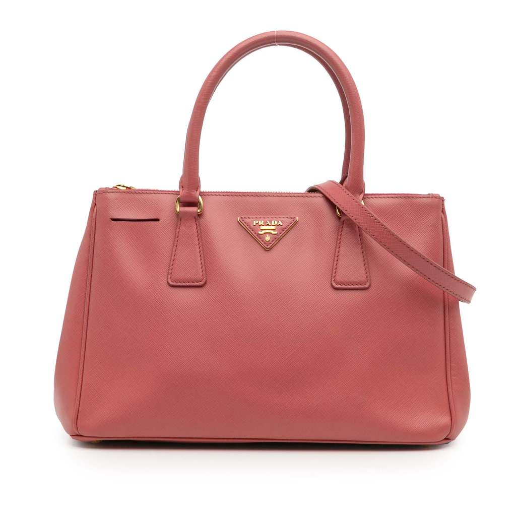 Prada Small Saffiano Lux Galleria Double Zip Satchel