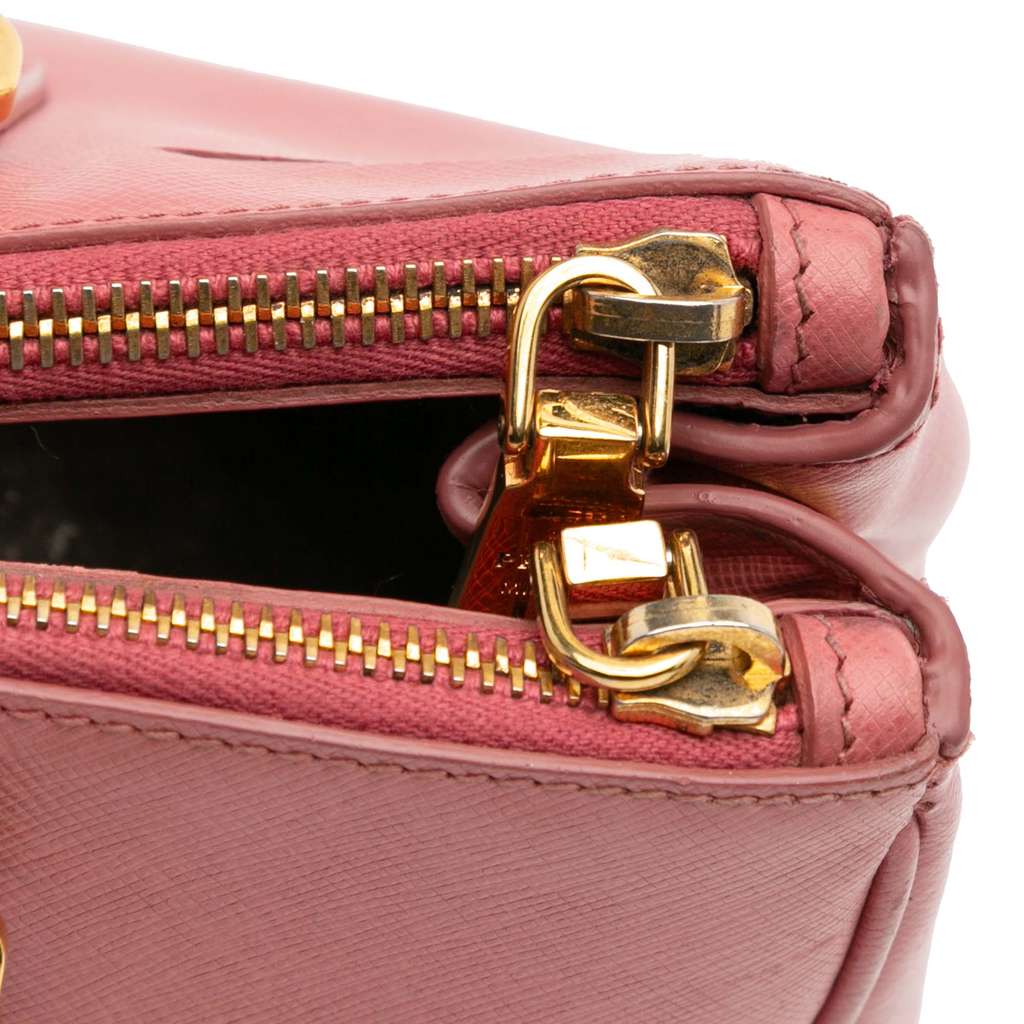 Prada Small Saffiano Lux Galleria Double Zip Satchel - Image 13