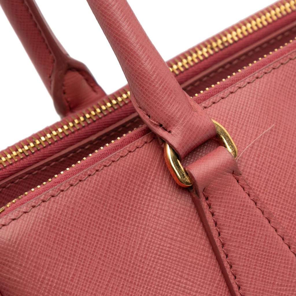 Prada Small Saffiano Lux Galleria Double Zip Satchel - Image 11