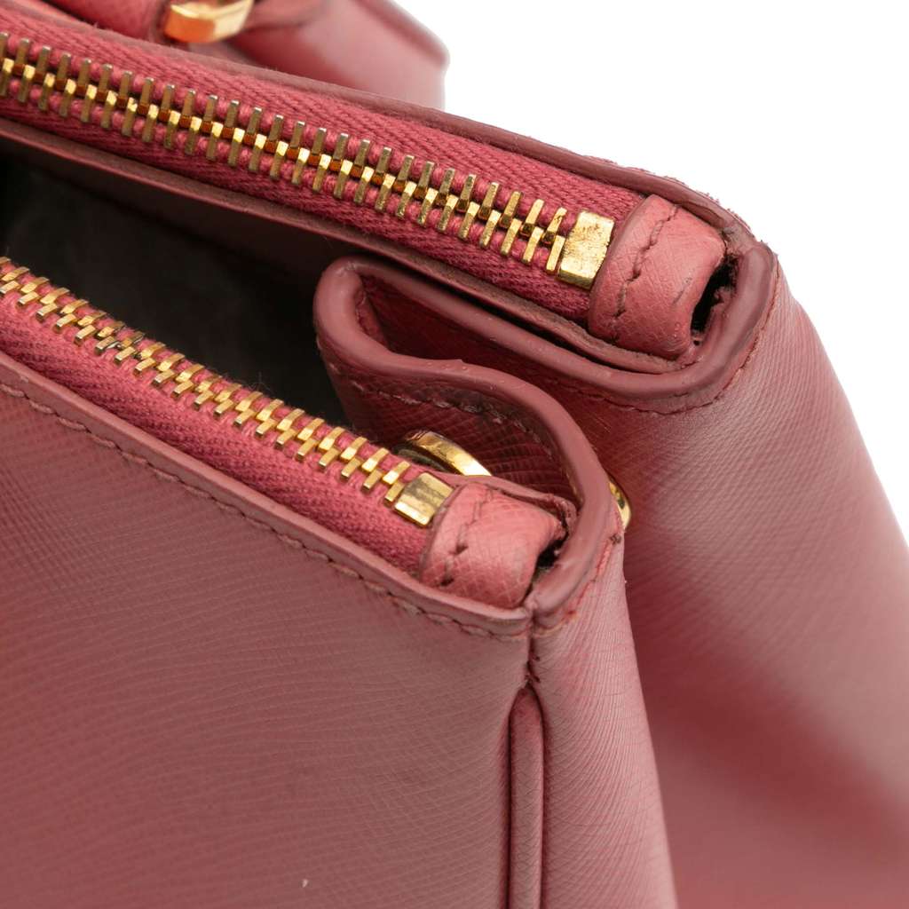 Prada Small Saffiano Lux Galleria Double Zip Satchel - Image 12