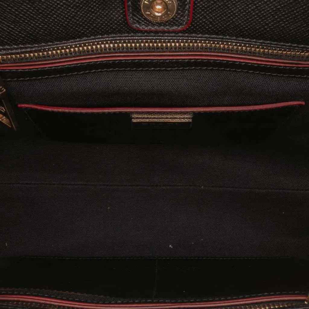 Prada Bicolor Saffiano and City Calf Tote Red Leather Fair - Model View