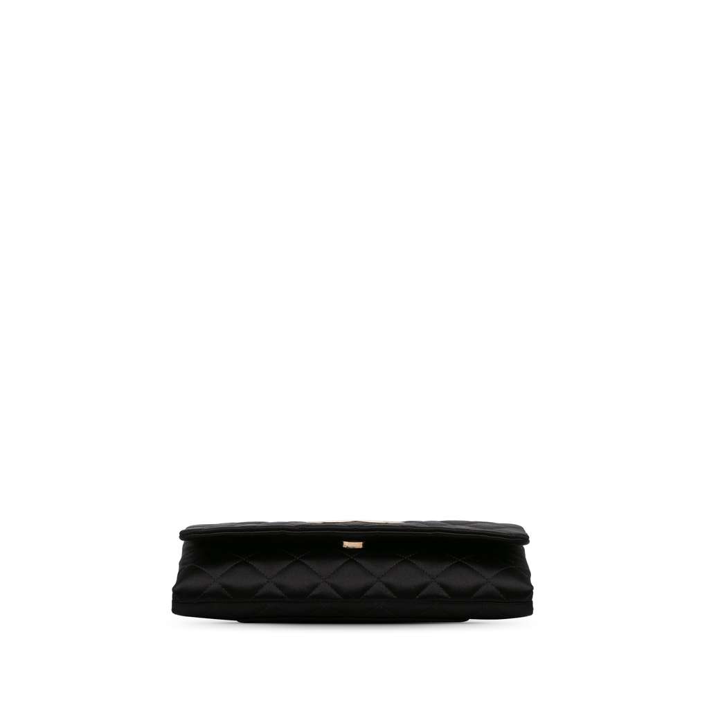 Chanel CC Quilted Satin Butterfly Chain Clutch - Image 6