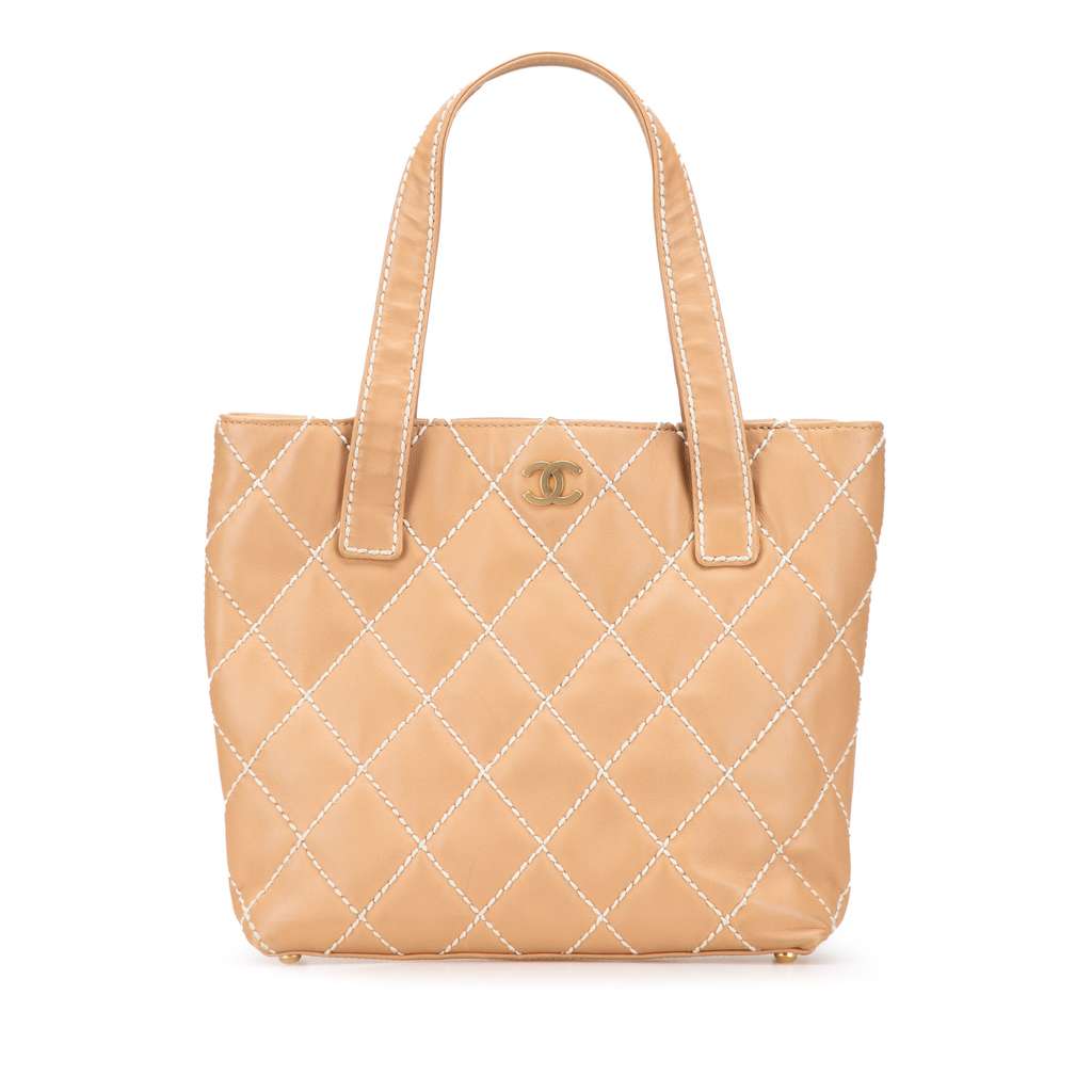 Chanel Small CC Calfskin Wild Stitch Tote