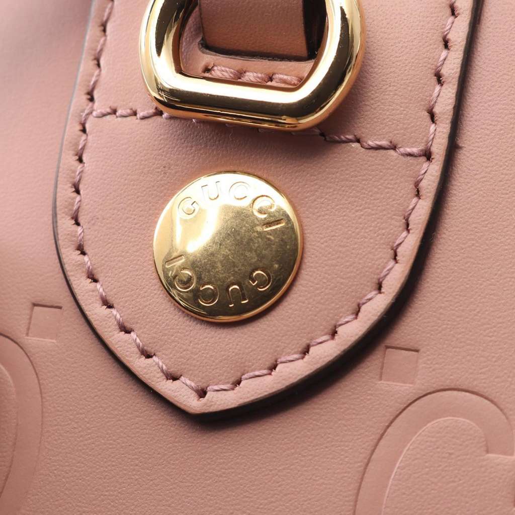 Gucci Super Mini Jumbo GG Embossed Leather Gilbert Top Handle Bag - Side view