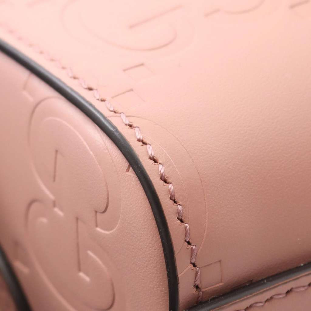 Gucci Super Mini Jumbo GG Embossed Leather Gilbert Top Handle Bag - Detail 1