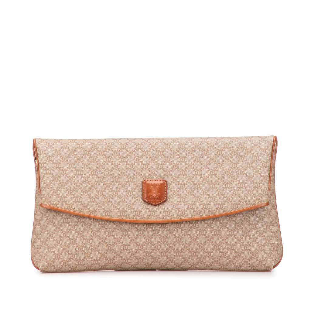 Celine Macadam Coated Canvas Clutch