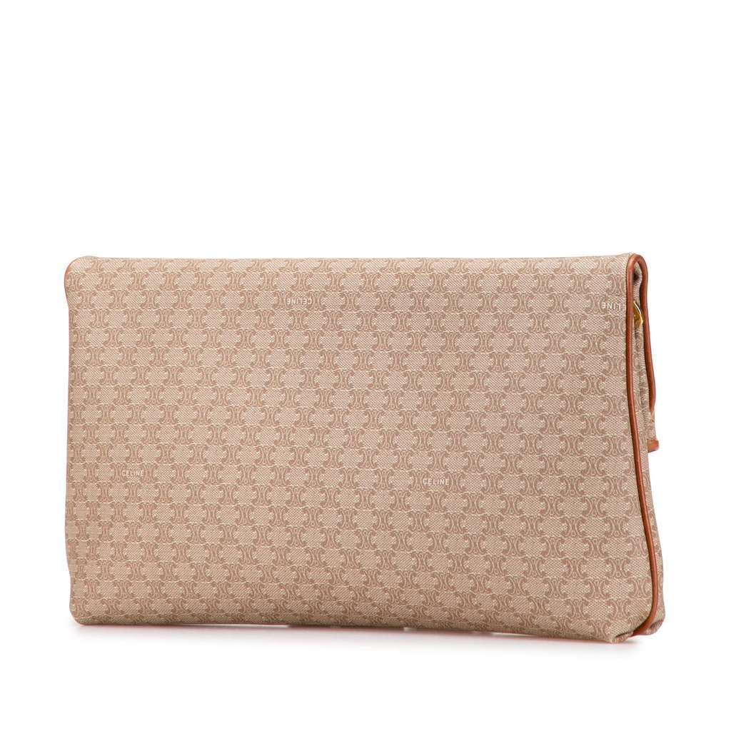 Celine Macadam Coated Canvas Clutch - Back view
