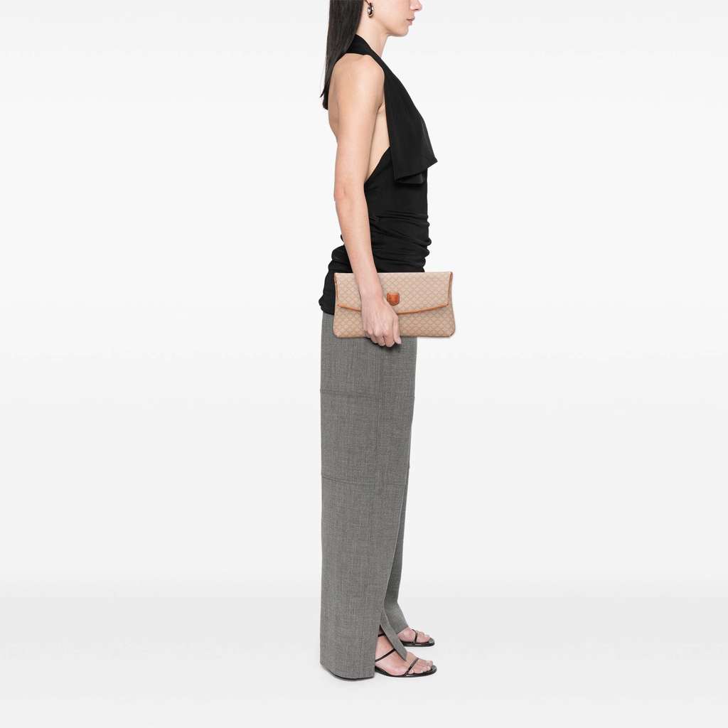 Celine Macadam Coated Canvas Clutch - Image 13