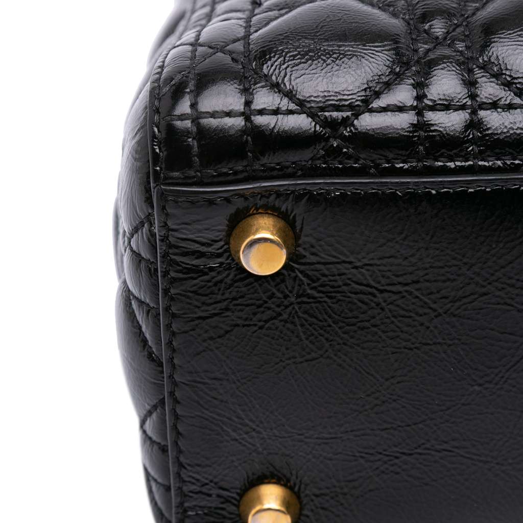 Dior Large Crinkled Patent Cannage Lady Dior - Detail 2