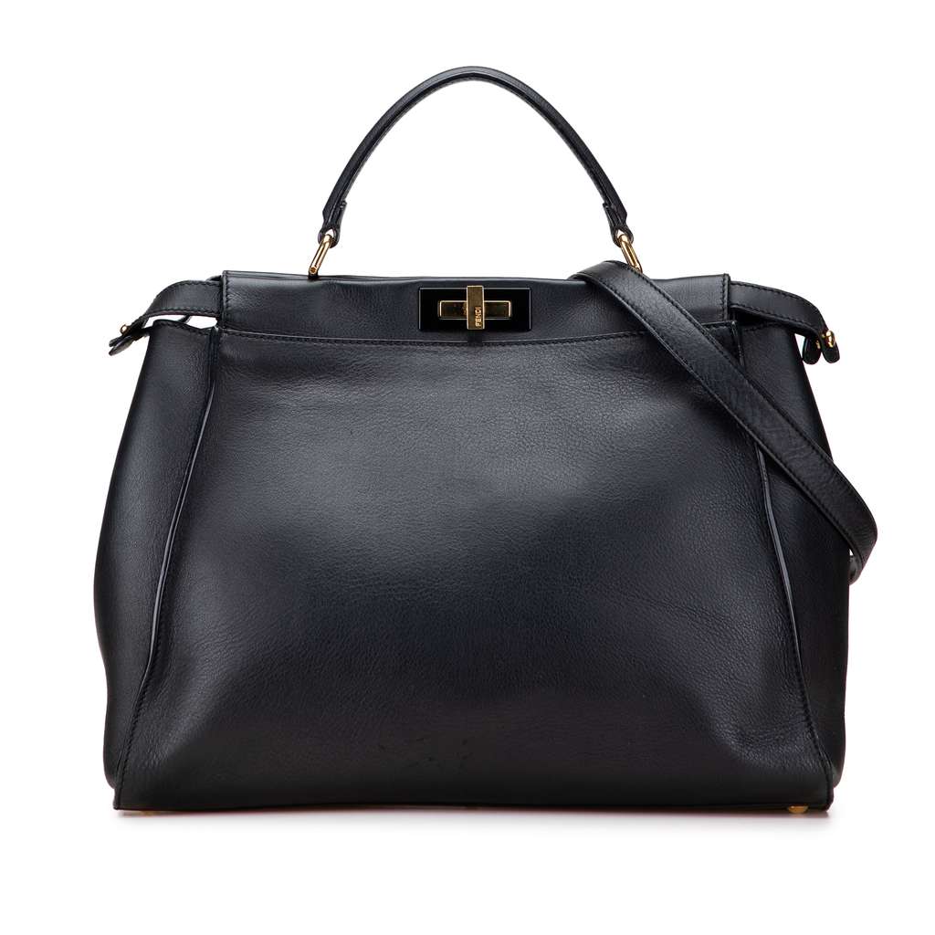 Fendi Large Goatskin Peekaboo Iconic Satchel