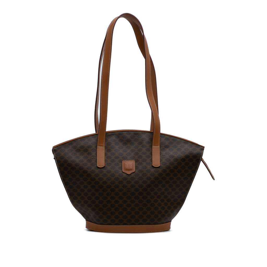 Celine Macadam Coated Canvas Shoulder Bag