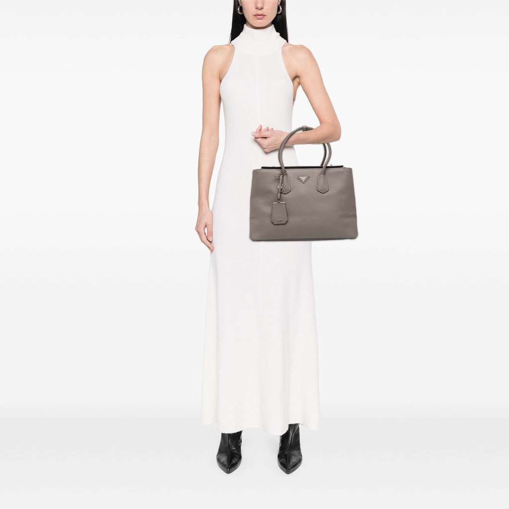 Prada Saffiano Cuir Turnlock Twin Satchel - Image 13