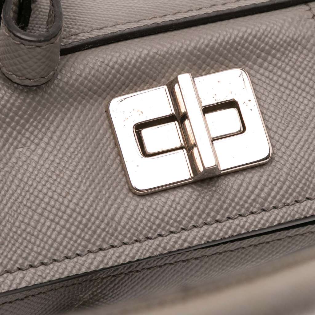 Prada Saffiano Cuir Turnlock Twin Satchel - Image 10