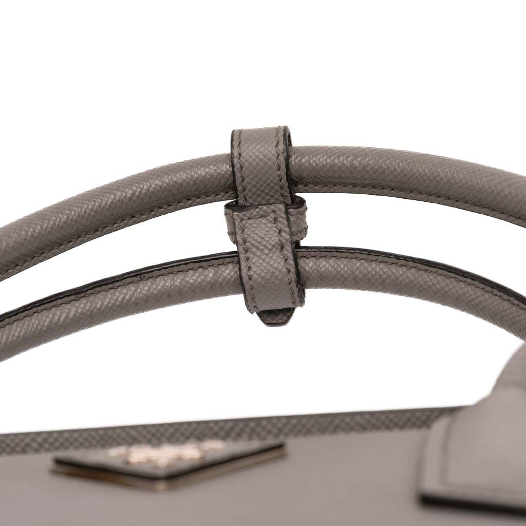 Prada Saffiano Cuir Turnlock Twin Satchel - Image 11