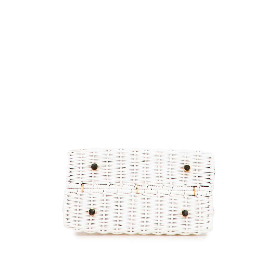 Salvatore Ferragamo Straw Gancini Handbag - Image 6