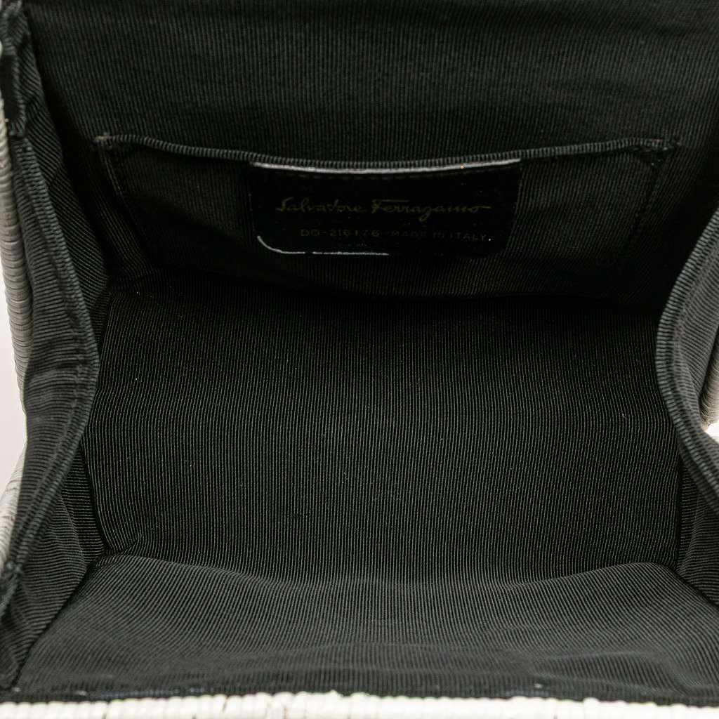 Salvatore Ferragamo Straw Gancini Handbag - 4