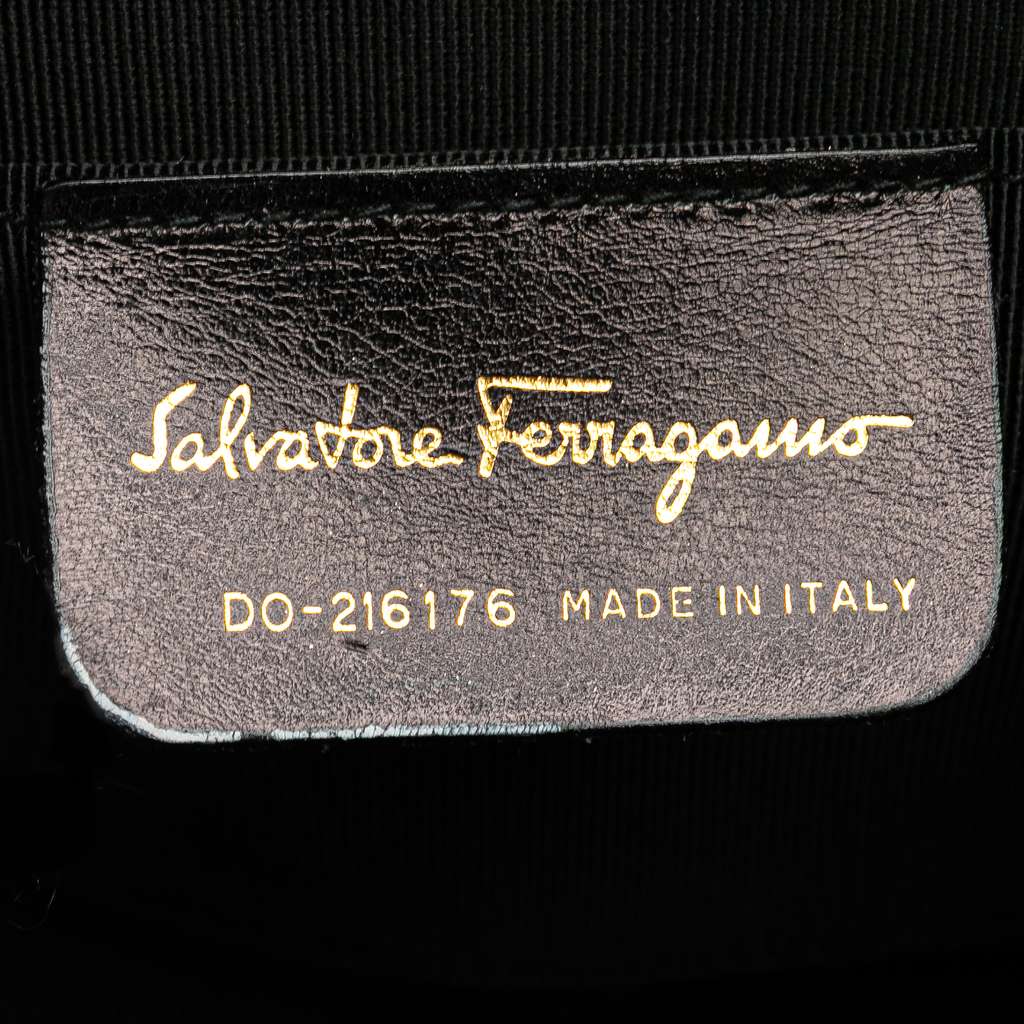 Salvatore Ferragamo Straw Gancini Handbag - Side view
