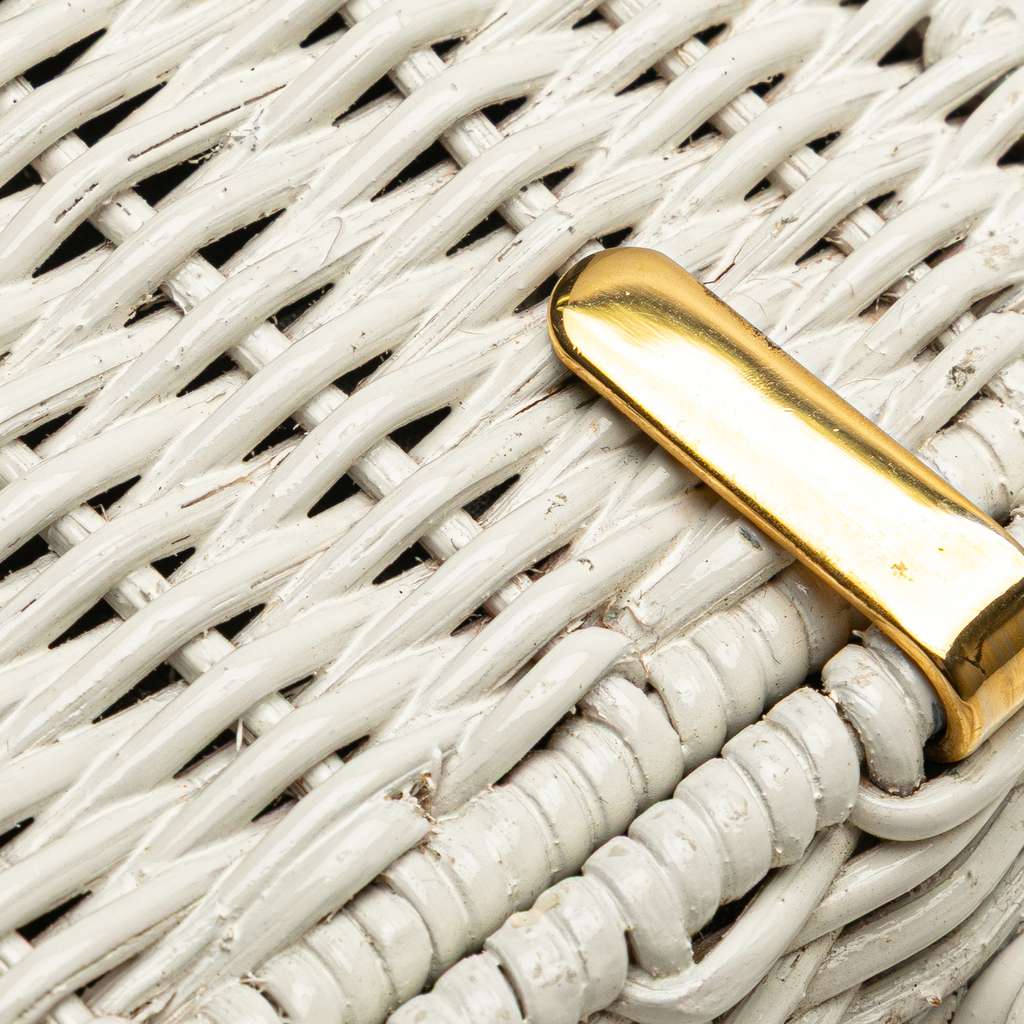 Salvatore Ferragamo Straw Gancini Handbag - Image 11