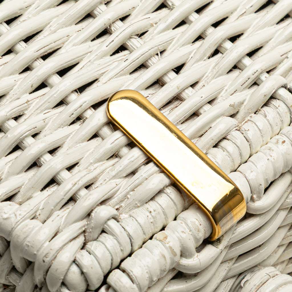 Salvatore Ferragamo Straw Gancini Handbag - Image 12