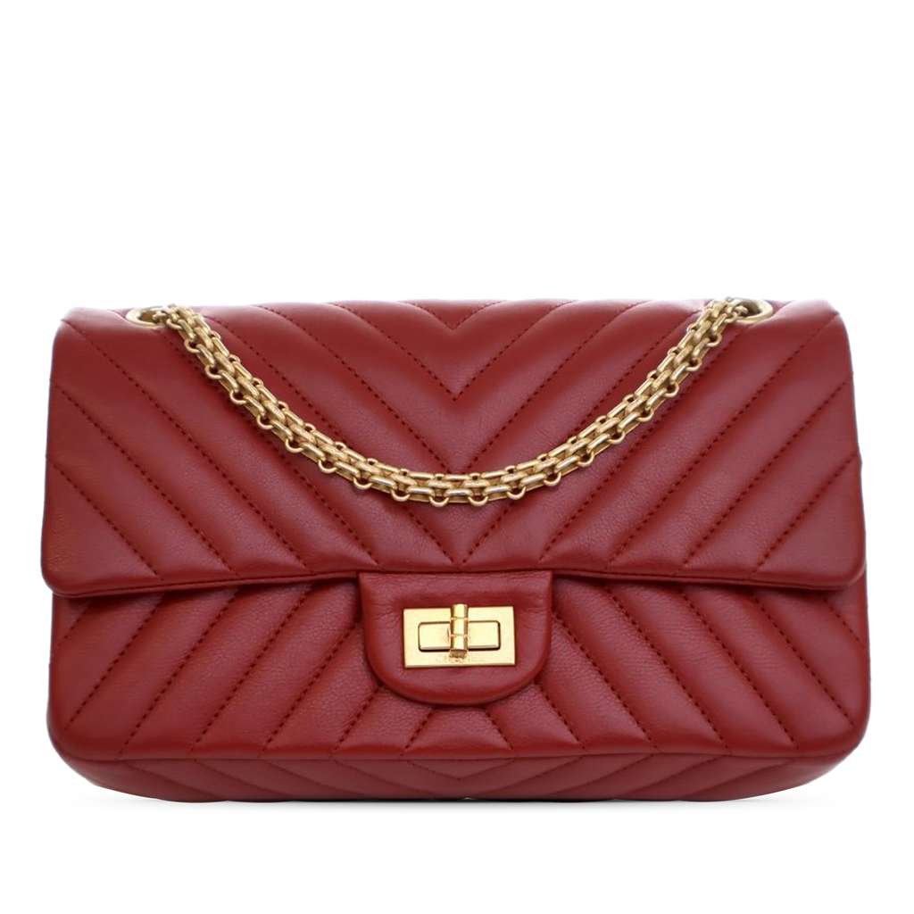 Chanel Reissue 2.55 Chevron Aged Calfskin Double Flap 225