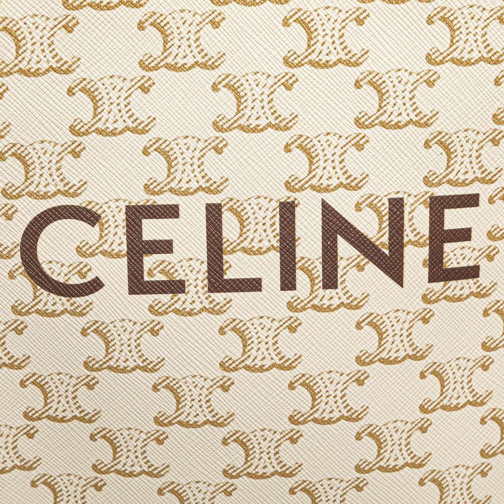 Celine Mini Triomphe Coated Canvas Vertical Cabas Satchel - Detail 1