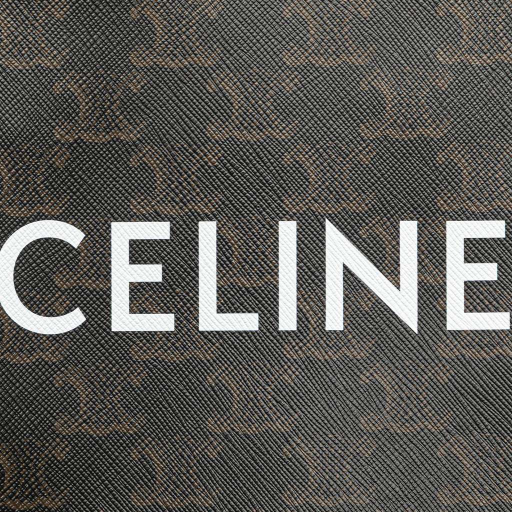 Celine Mini Triomphe Coated Canvas Vertical Cabas Satchel - Side view