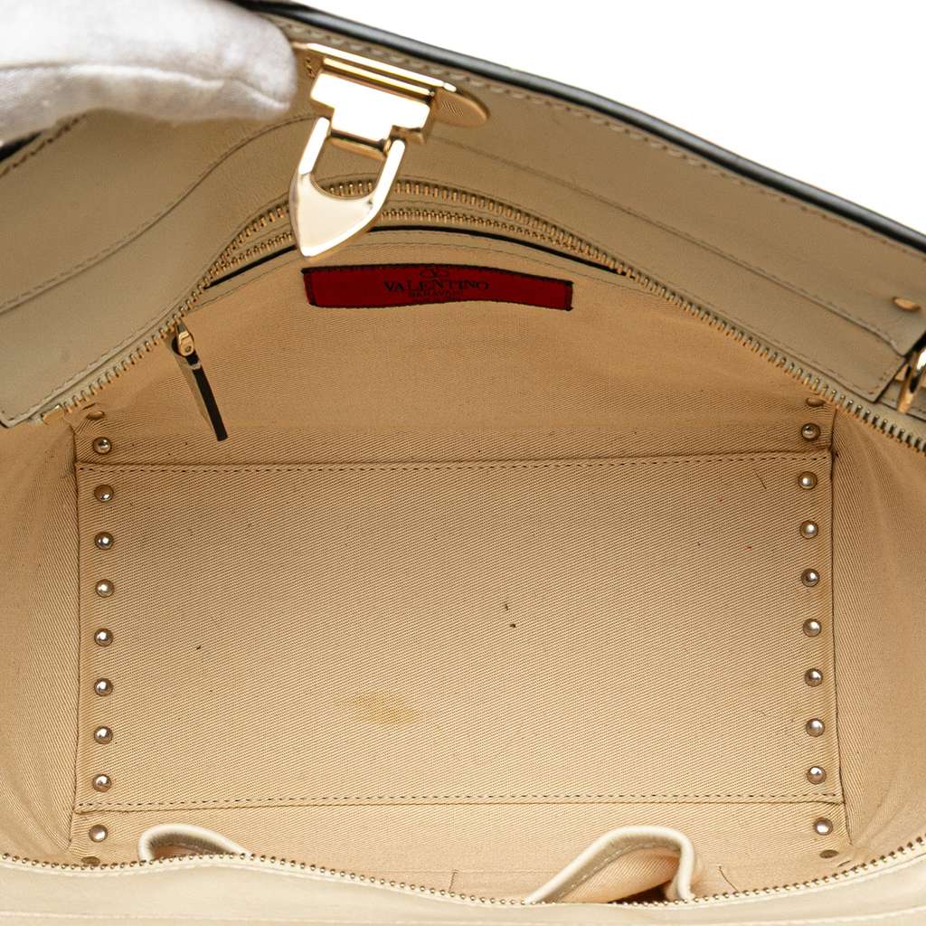 Valentino Mini Leather Rockstud Double Handle Tote - 4