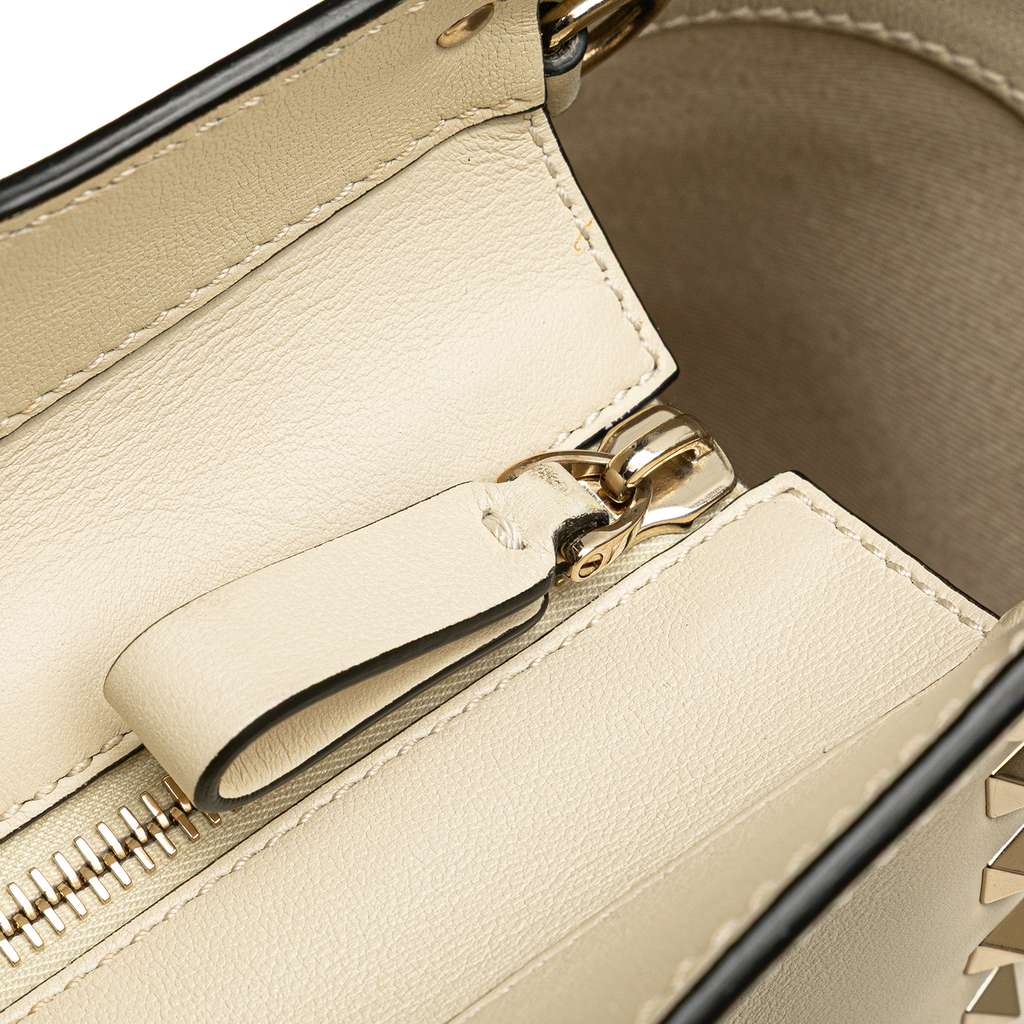 Valentino Mini Leather Rockstud Double Handle Tote - Image 10