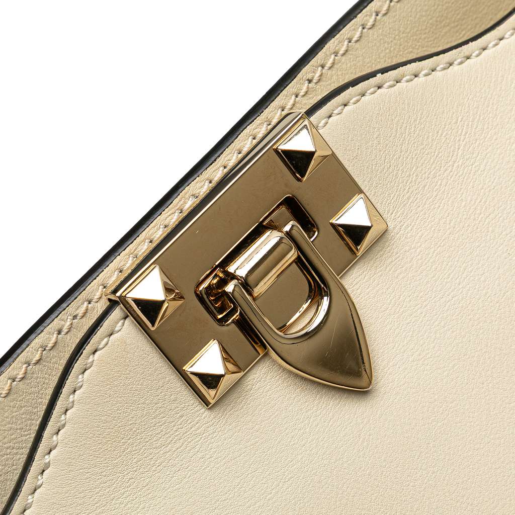 Valentino Mini Leather Rockstud Double Handle Tote - Image 11