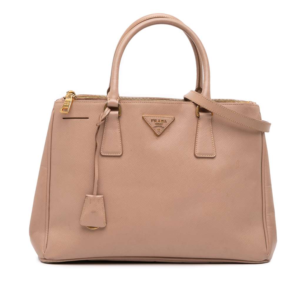 Prada Medium Saffiano Lux Galleria Double Zip Tote