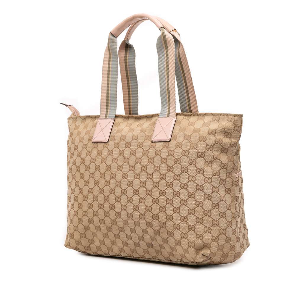 Gucci GG Canvas Web Tote - Back view