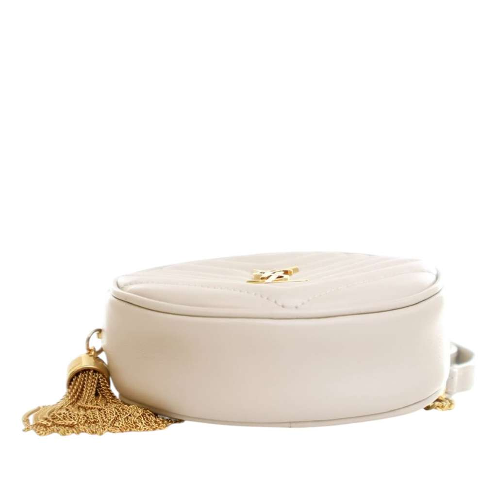 Saint Laurent Baby Chevron Calfskin Round Vinyle Belt Bag - 5