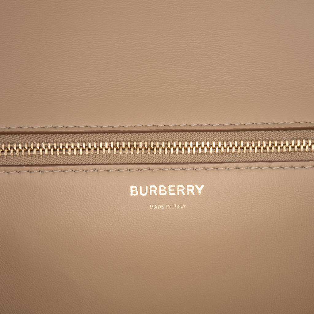 Burberry Medium TB Monogram Embossed Calfskin Chain Crossbody - Side view