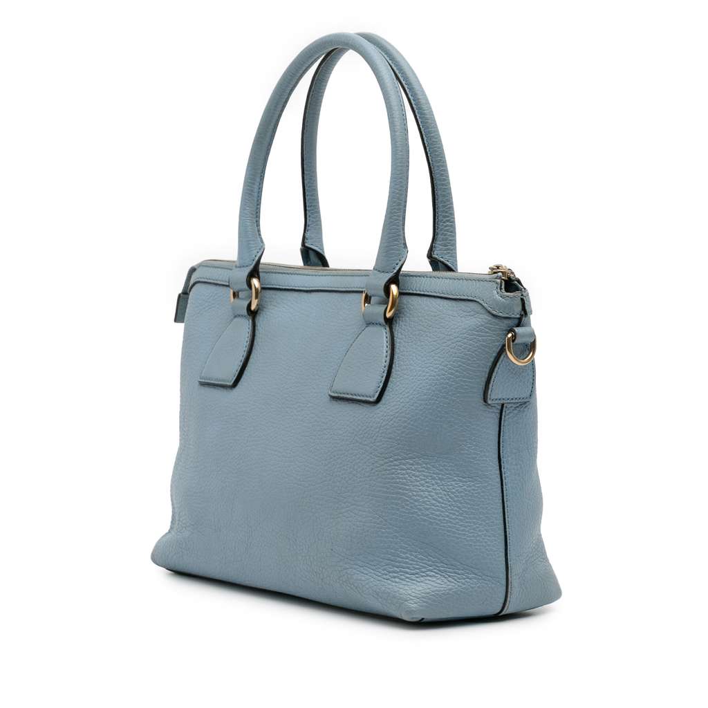 Gucci Leather Interlocking G Charmy Satchel - Image 6