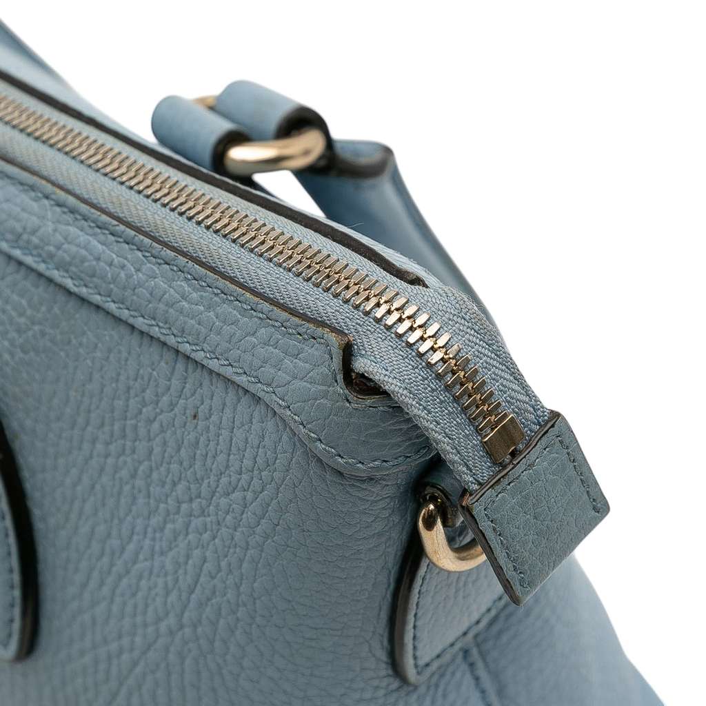 Gucci Leather Interlocking G Charmy Satchel - Image 12