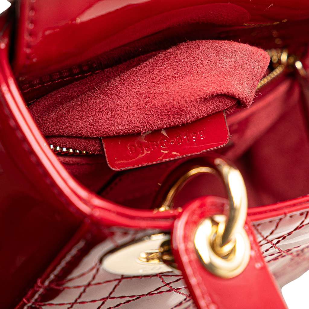 Dior Mini Patent Cannage Lady Dior - 5