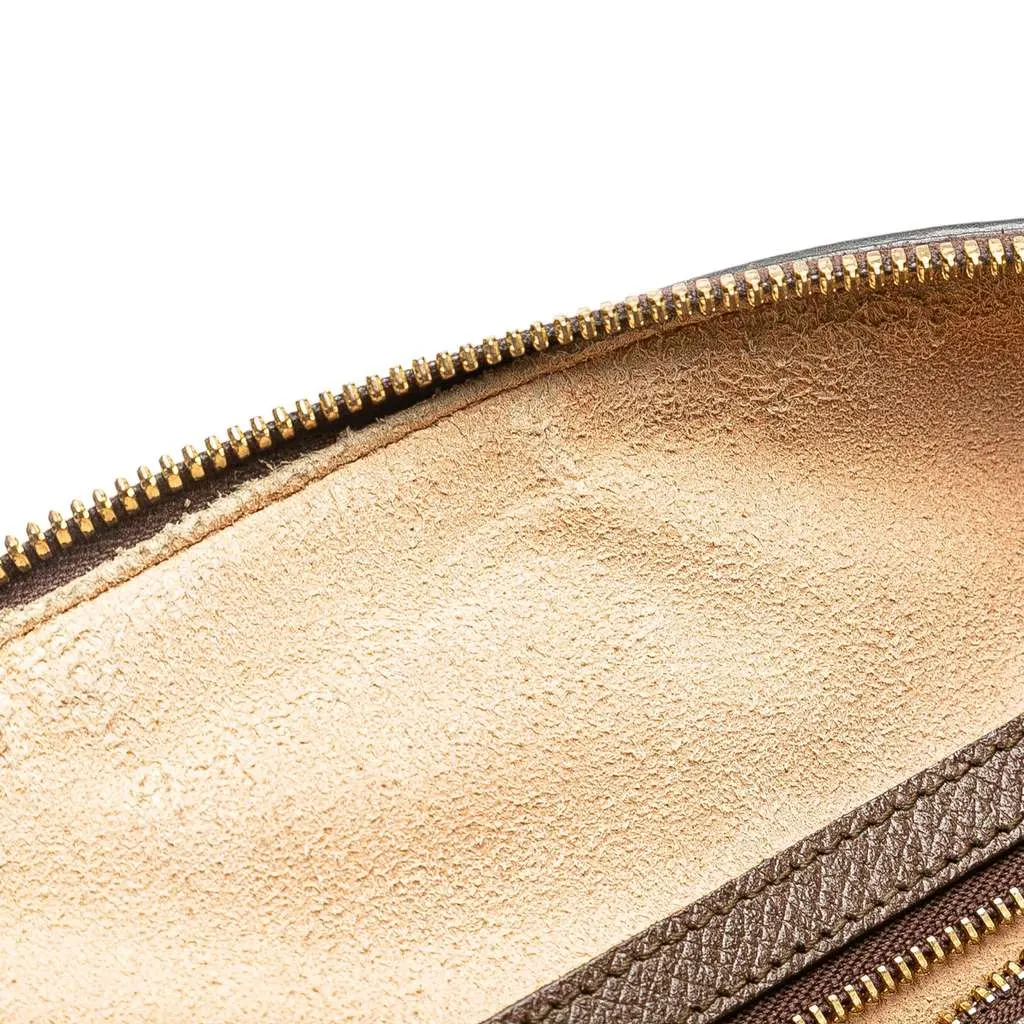 Gucci Medium GG Supreme Ophidia Web Satchel Brown Canvas Good - Box View