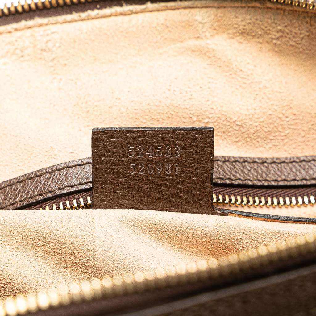 Gucci Medium GG Supreme Ophidia Web Satchel - Detail 1