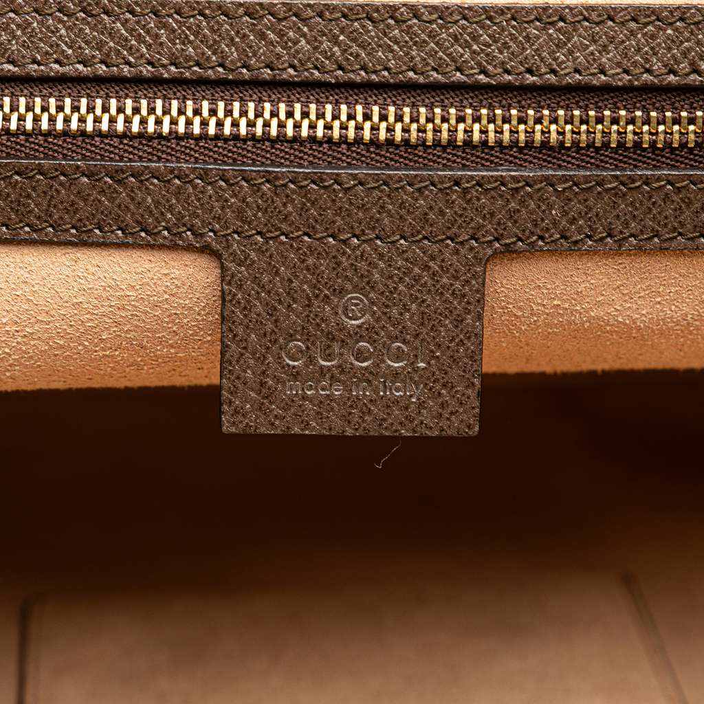 Gucci Medium GG Supreme Ophidia Web Satchel - Detail 2