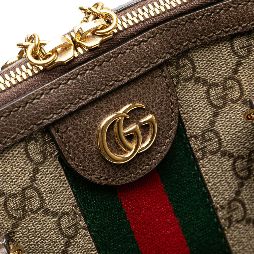 Gucci Medium GG Supreme Ophidia Web Satchel - Image 10