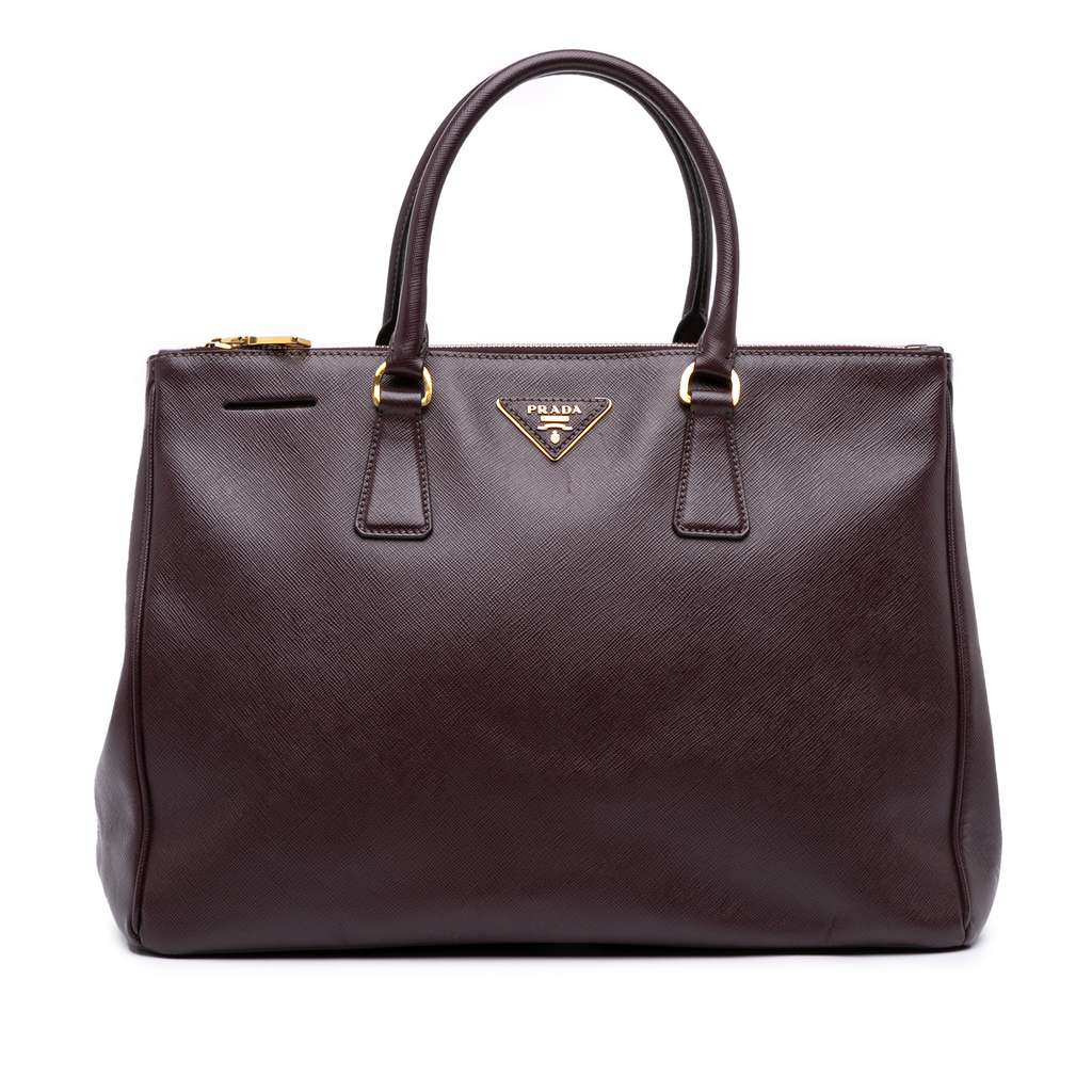 Prada Large Saffiano Lux Galleria Double Zip Tote