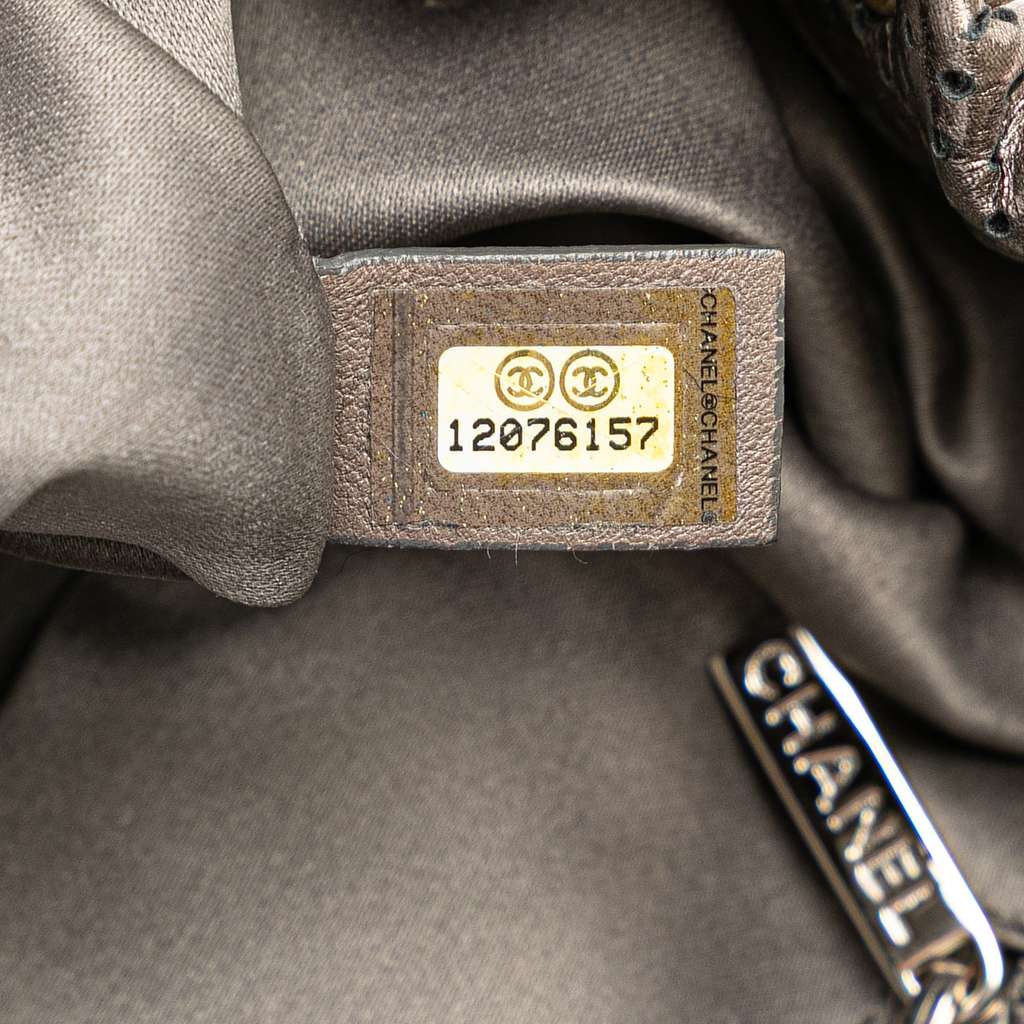 Chanel Metallic Perforated Calfskin Drill Accordion Flap - Detail 1