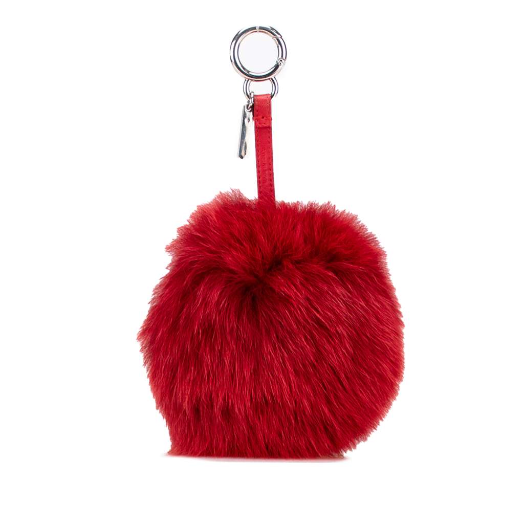 Fendi Fox Fur Pompom Bag Charm - Back view