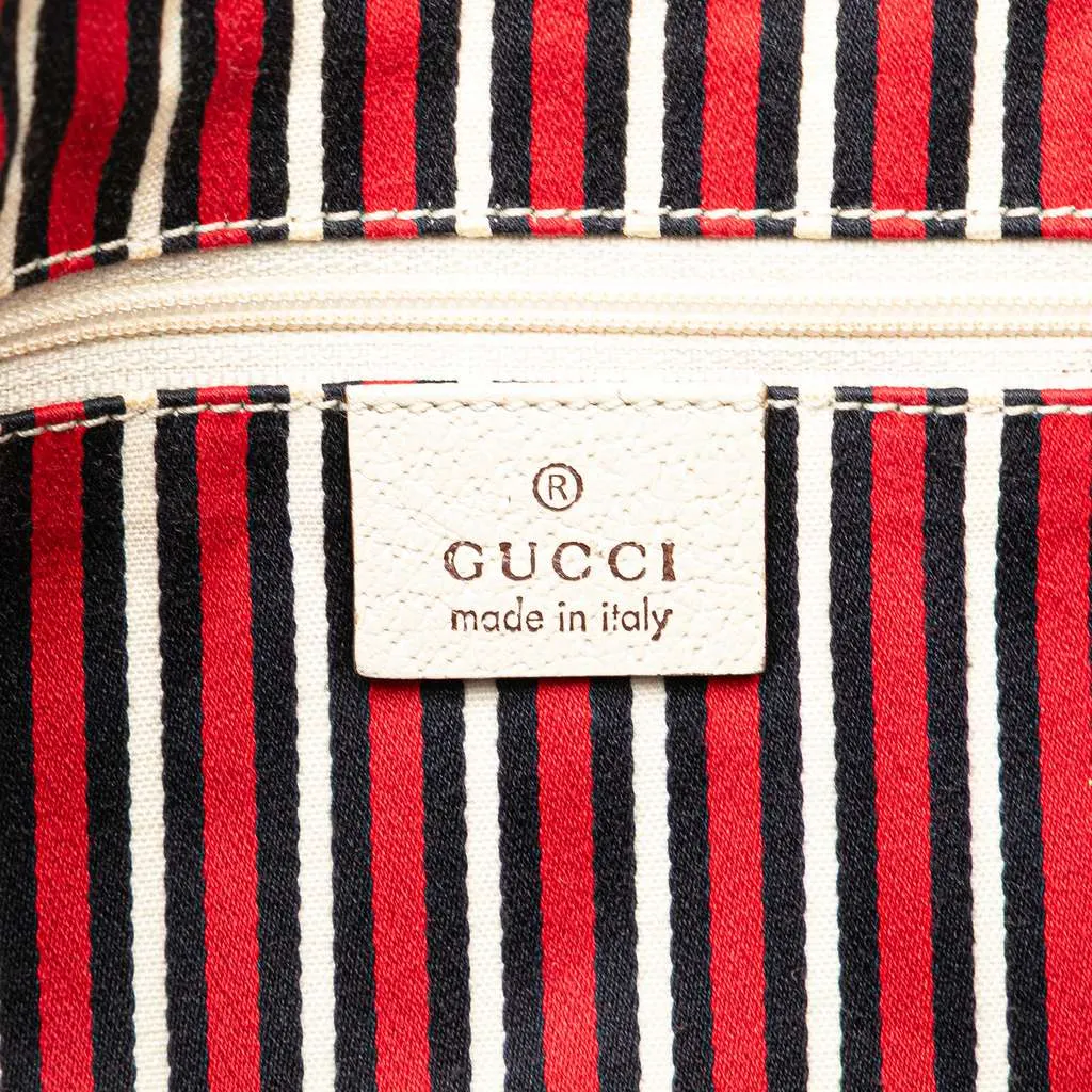 Gucci 85th Anniversary Canvas Logo Abbey D Ring Tote Blue Canvas Good - Box View