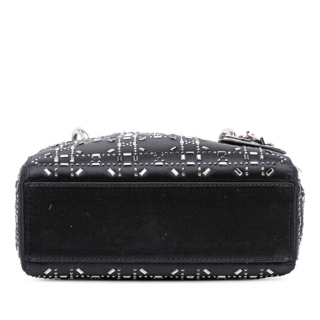 Dior Mini Satin Cannage Strass Crystal Embellished Lady Dior - Image 6