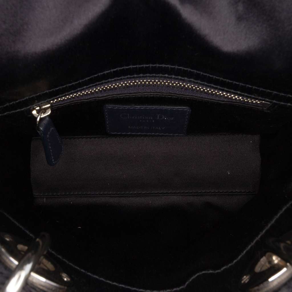 Dior Mini Satin Cannage Strass Crystal Embellished Lady Dior - 4