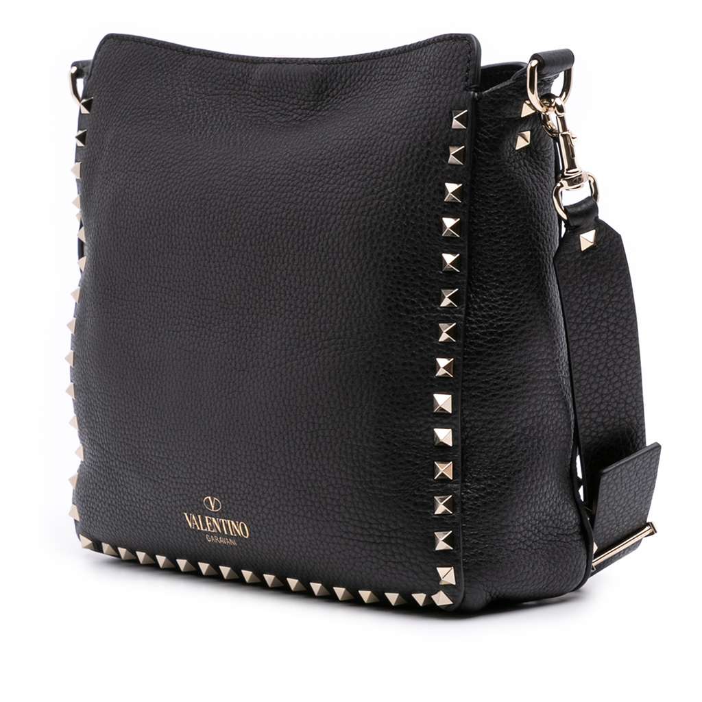 Valentino Small Grainy Calfskin Rockstud Flip Lock Messenger Bag - 2